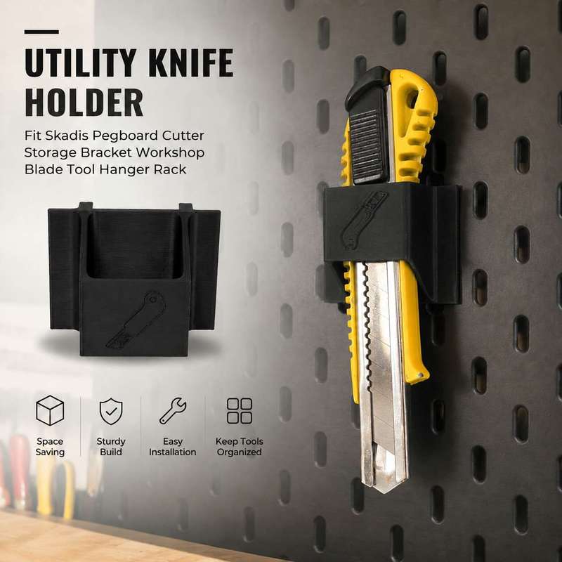 Workshop Tools Knife - Pegboard Cutter Mount Compatibel Skadis Board