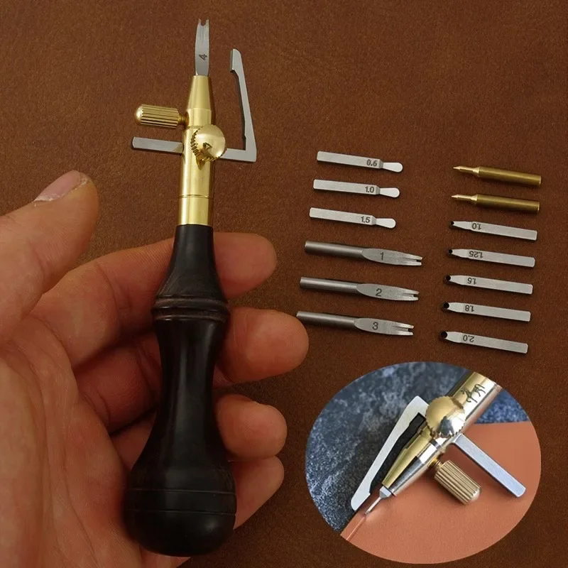 Workshop Tools For Carpentry - Verstelbare Multifunctionele Snijkop Lederen Markering/Groeven Gereedschap